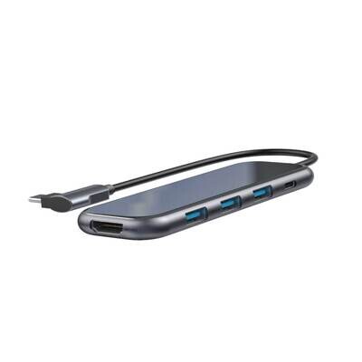 Baseus. Expansión De 5 Puertos: Tip C A 3*usb3.0 + 4k/hd + Pdhub Mu