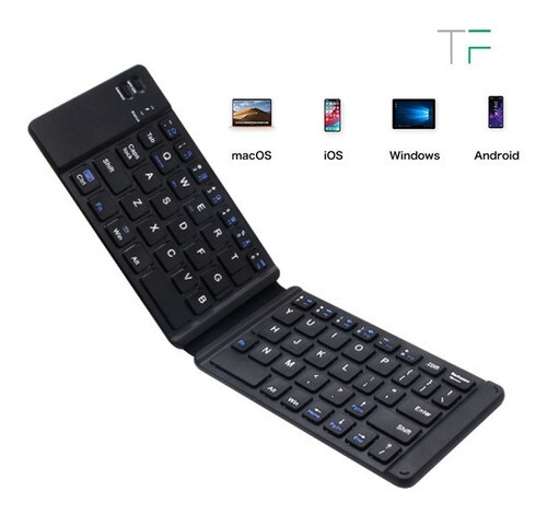 Teclado Plegable Bluetooth Ios-android ¡¡entrega Inmediata!!, Color: Negro