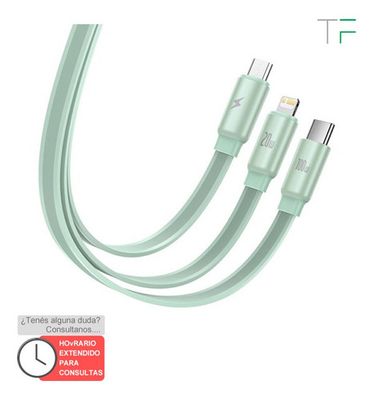 Cable De Carga Rápida 3 En 1 Retractil, Organizador - Baseus