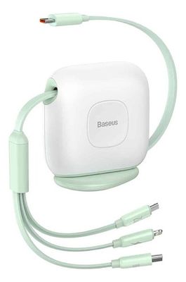 Cable De Carga Rápida 3 En 1 Retractil, Organizador - Baseus
