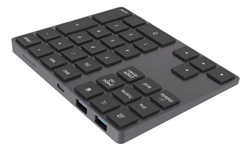 Teclado Numérico Blueetooth Con Hub ¡entrega Inmediata!, Color del teclado: Gris