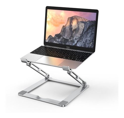 Soporte Laptop De Alumnio, Plegable, Estable Y Ajustable, Color: Gris
