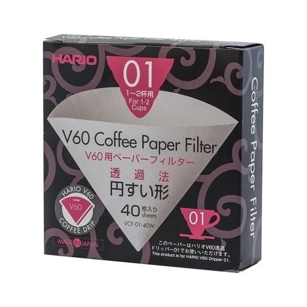 Hario-Papierfilter für V60-01-Handfilter Pour Over weiß Japan Hario-Papierfilter für V60-01-Handfilter Pour Over weiß Japan