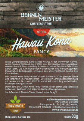Hawaii Kona Fancy direkt gehandelt limitiert 40Stk.