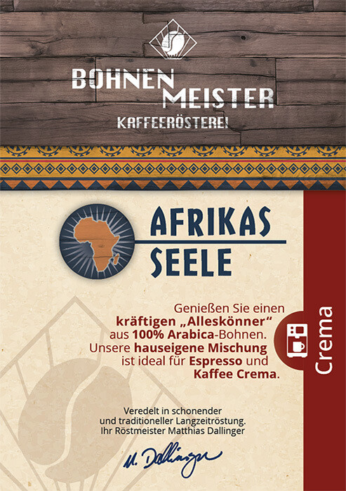 Paket Kaffee Crema 5 Kaffees je 250g