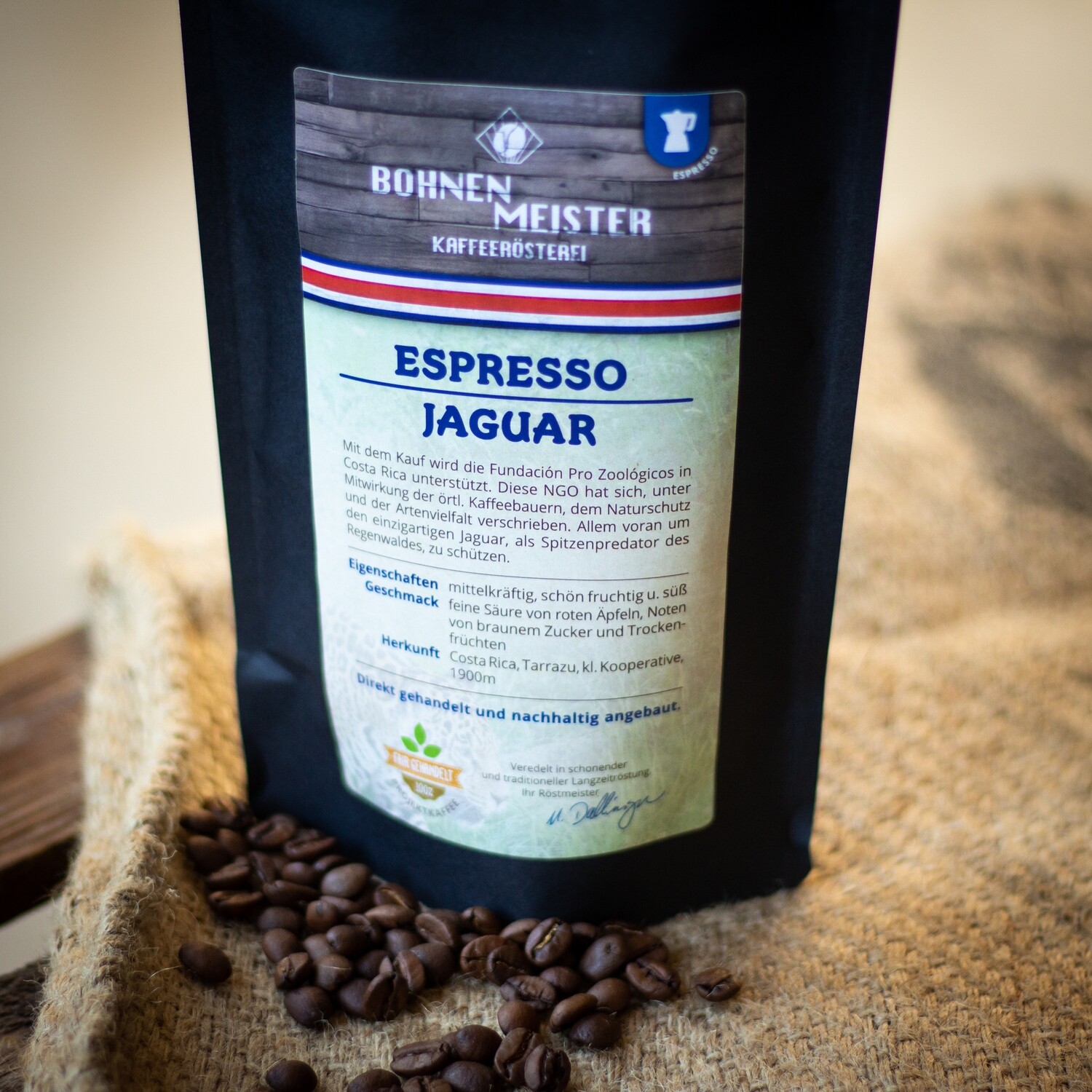 Espresso Jaguar Honey &quot;fair-direkt-nachhaltig&quot;