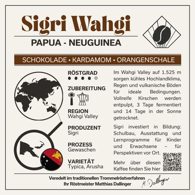 Papua - Neuguinea Sigri Wahgi - Espresso