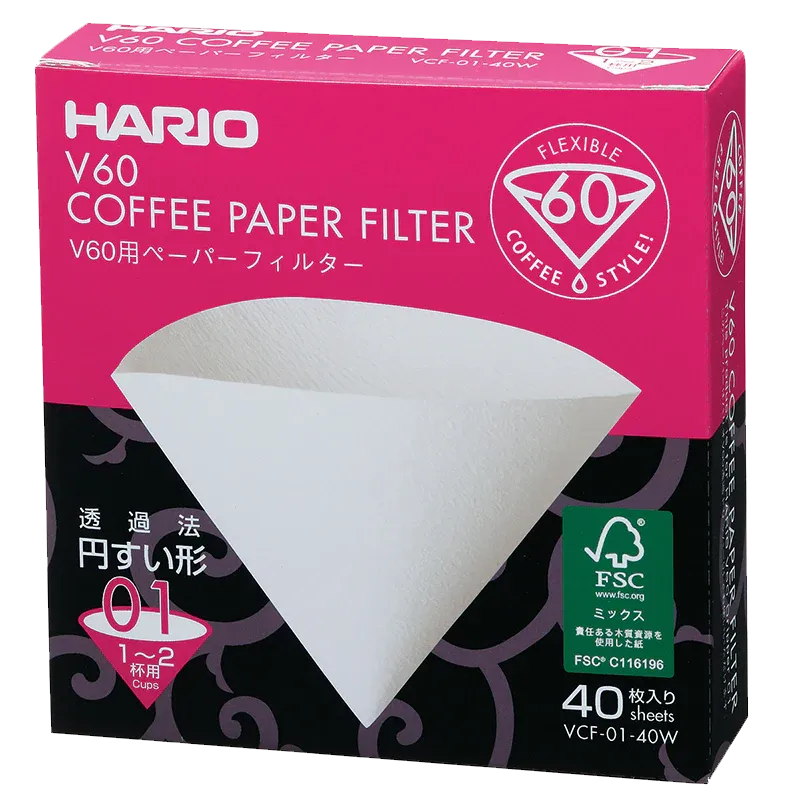 Hario - Papierfilter für V60 - 01 40 Stück