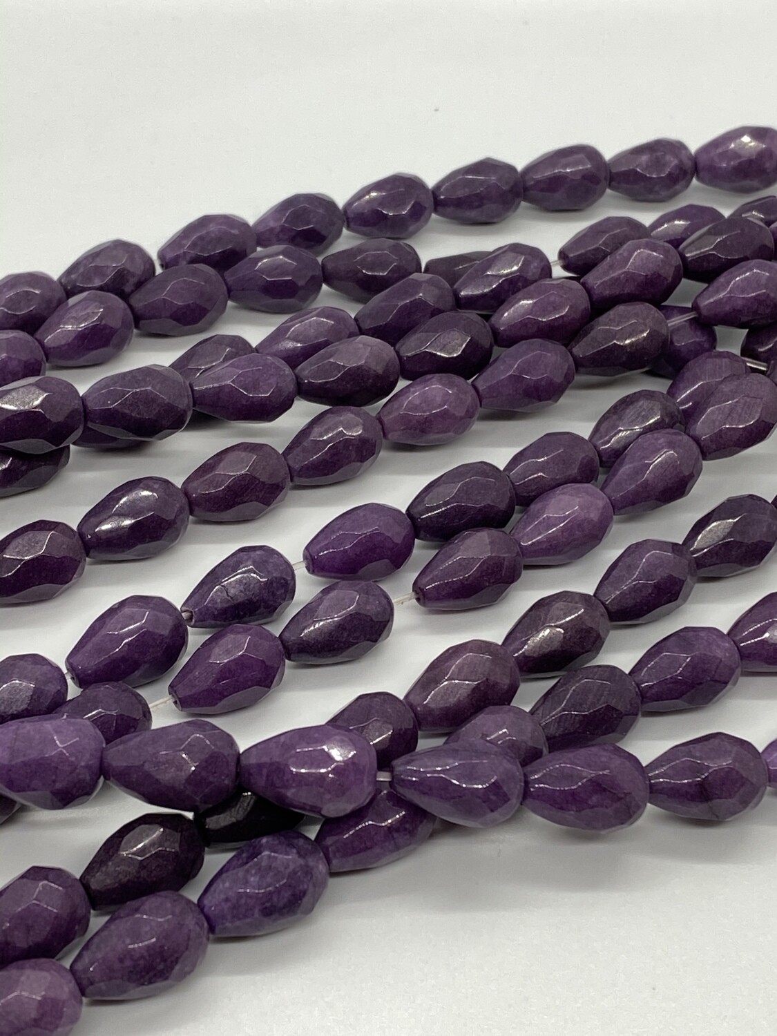 7953 Purple Jade Facet Tear 10x14mm
