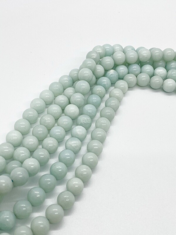 8998 Blue Amazonite round 8mm
