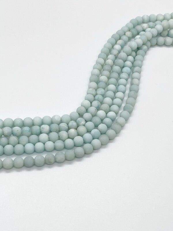 8999 Blue Amazonite round 6mm