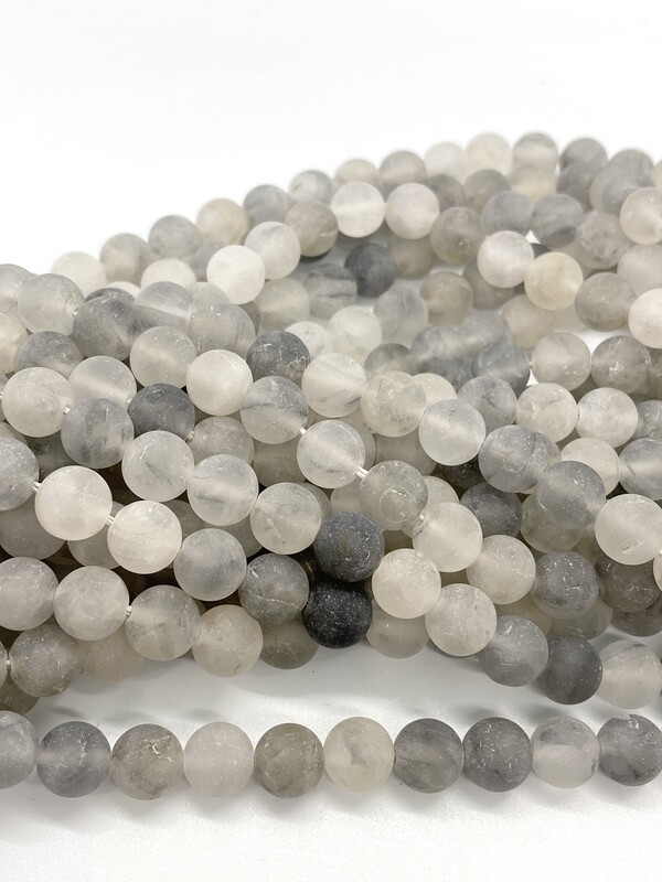 9042 Cloudy Quartz Round 8mm