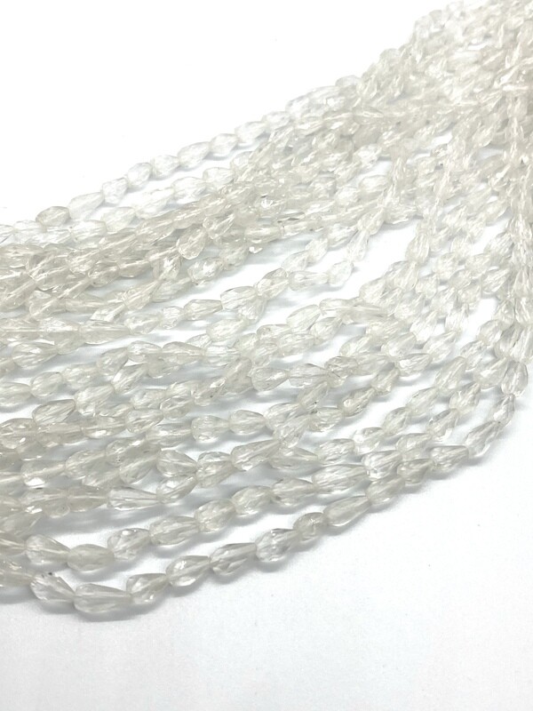 6365 Quartz Facet Tear Drop 9x4mm