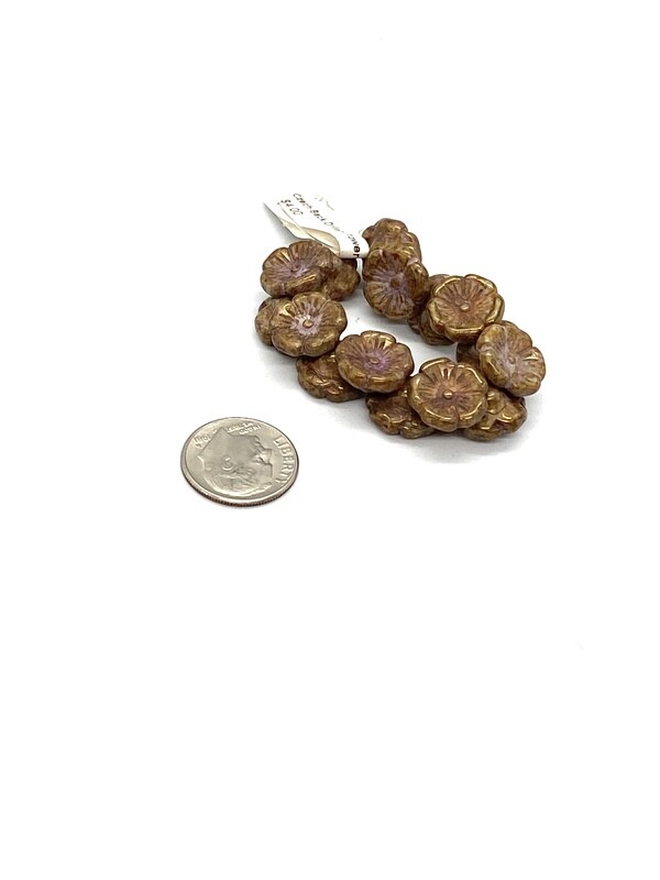 3968 Czech Back Drilled Flower 12x7m