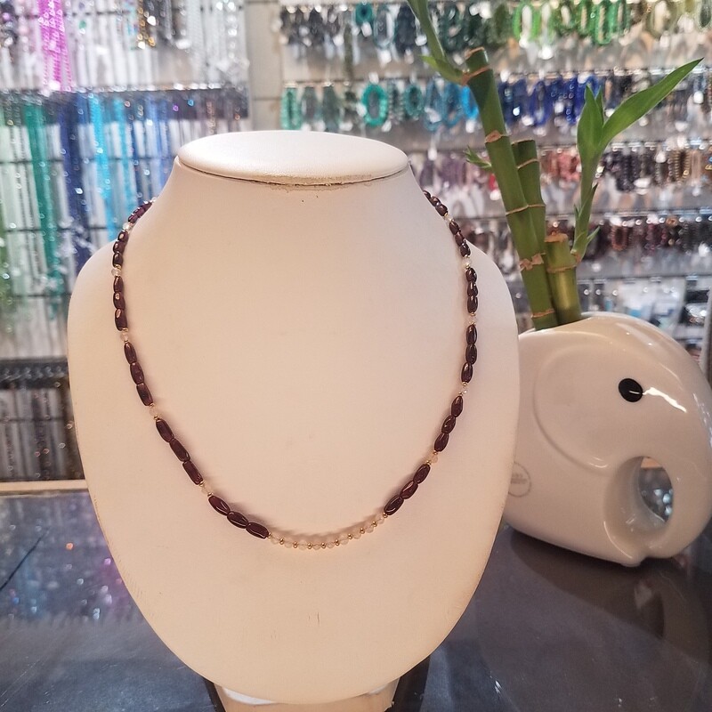 9664 January Birthstone Necklace Garnet
