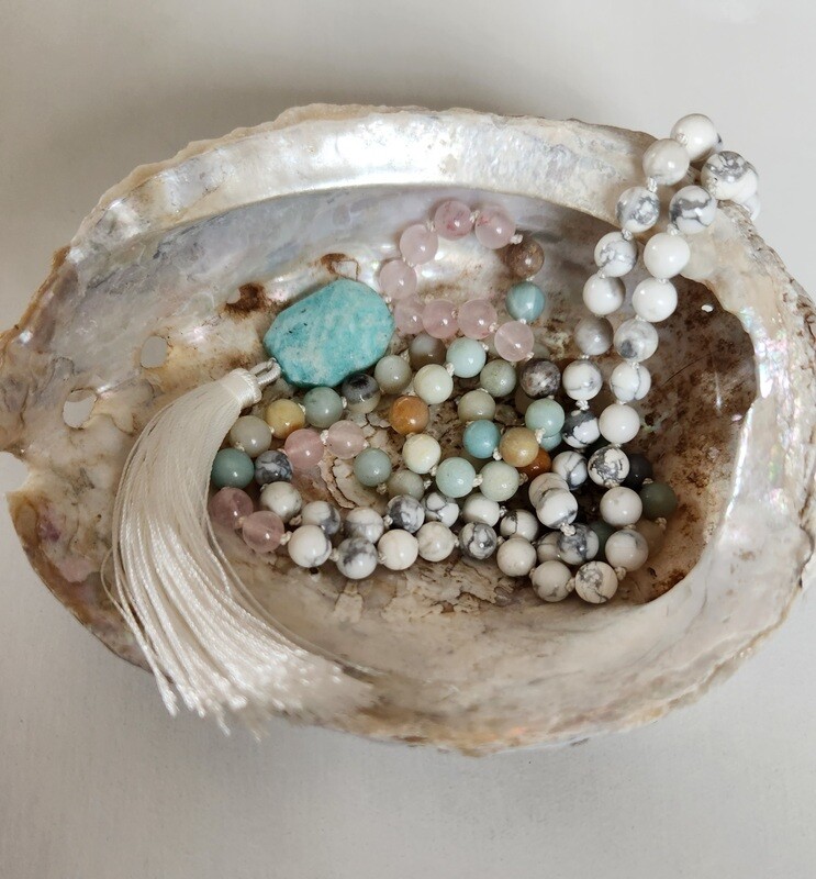 5218 Gemstone Mala Handmade
