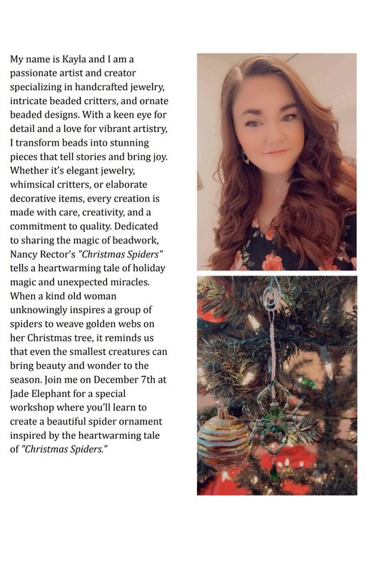 Christmas Spider Beading Workshop Dec. 7th @9am