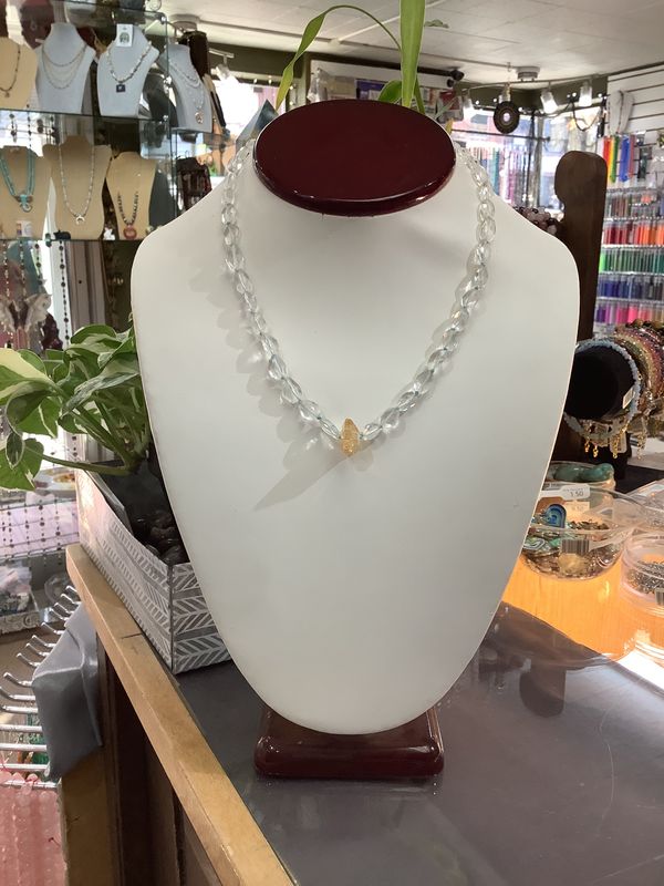 102763 Nov. Topaz & Citrine Knotted Necklace 102763 Nov. Topaz & Citrine Knotted Necklace