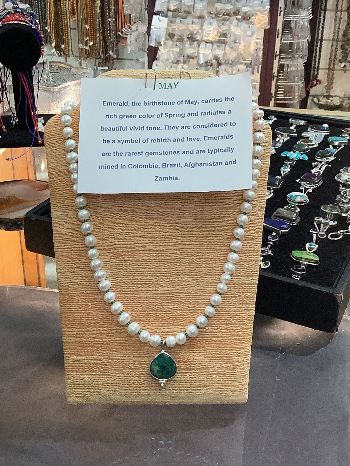 May Birthstone Emerald/Pearls May Birthstone Emerald/Pearls