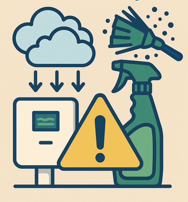 Outdoor air quality monitor maintenance example