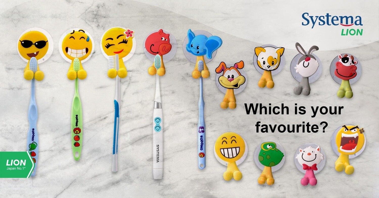 Emoji & Cute Cartoon Toothbrush Holders   (4 pieces $20.00)