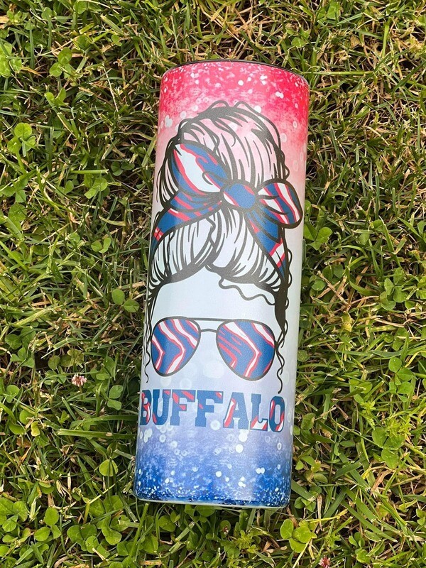 Sports Team Messy Hair Bun - 20 oz Tumbler