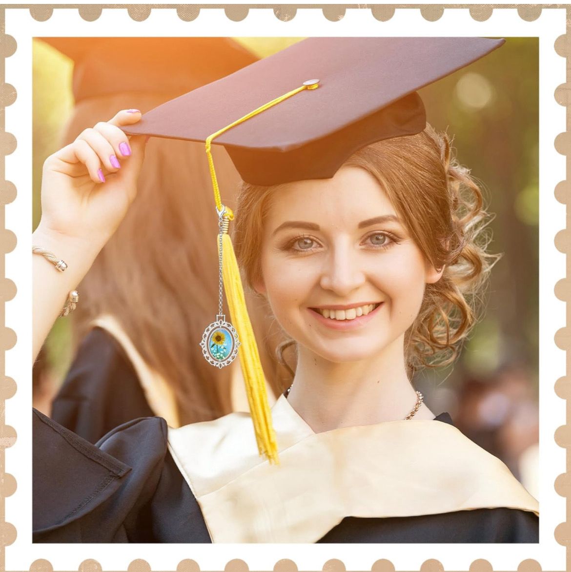 Memorial Graduation Cap Tassel Charm