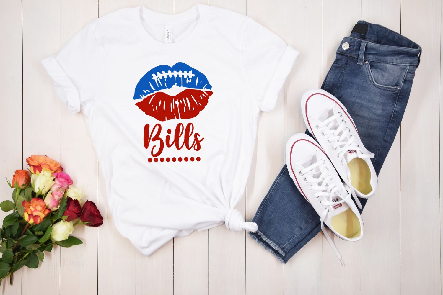 Bills with Red &amp; Blue Lips