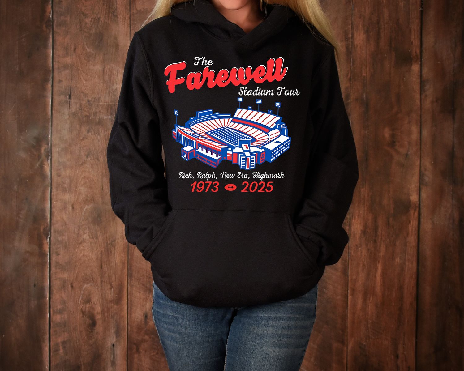 ​Buffalo Bills “Farewell Stadium Tour” Hoodie &amp; Tee – Front &amp; Back Print