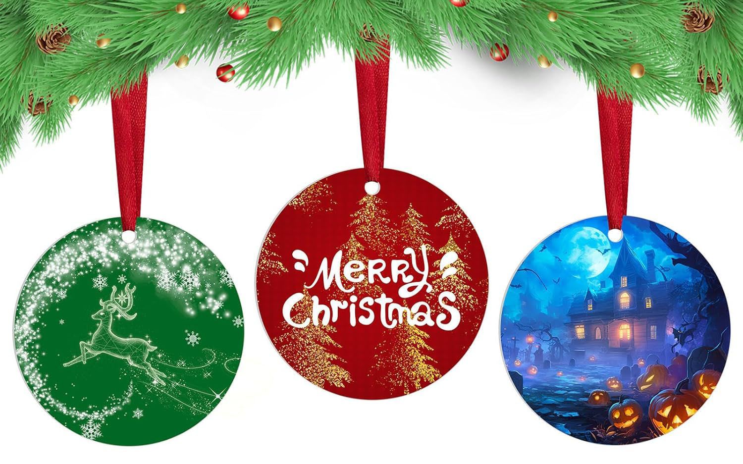 Double-Sided Round Ornaments – Fully Customizable