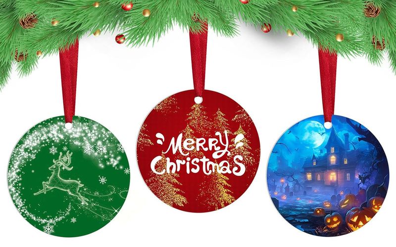 Double-Sided Round Ornaments – Fully Customizable