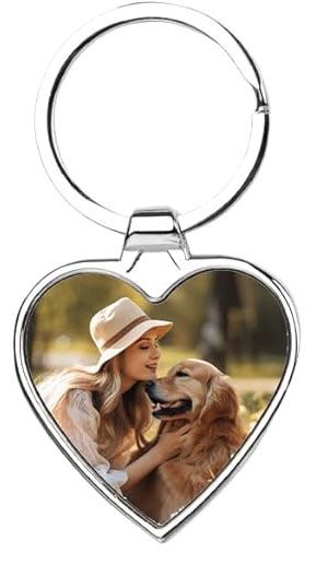 Custom Heart Photo Keychain – Personalized Keepsake