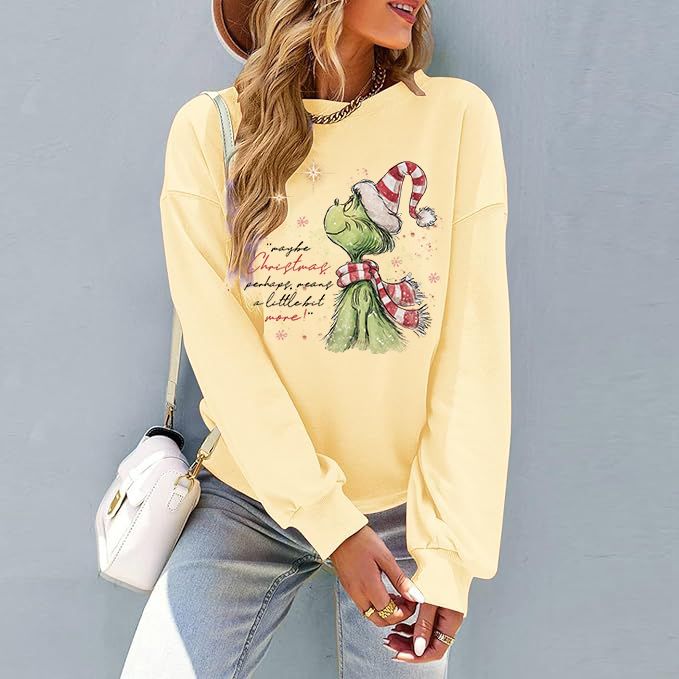 Whimsical Holiday Crewneck – “Maybe Christmas Means a Little Bit More”