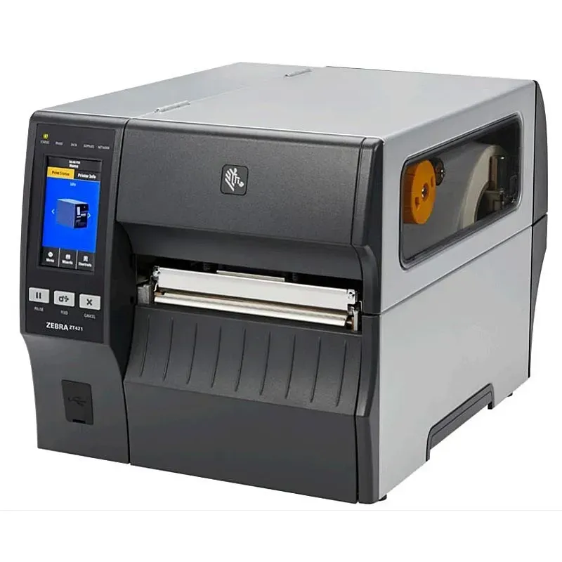 TT Printer ZT421; 6&#39;&#39;; 203 dpi; Euro and UK Cord; Serial; USB; 10/100 Ethernet; Bluetooth 4.1/MFi; USB Host; EZPL