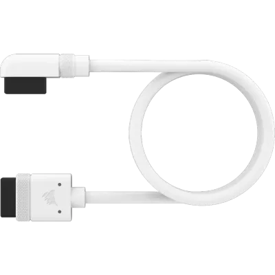 CORSAIR iCUE LINK Cable; 1x 600mm with Straight/Slim 90° connectors; White