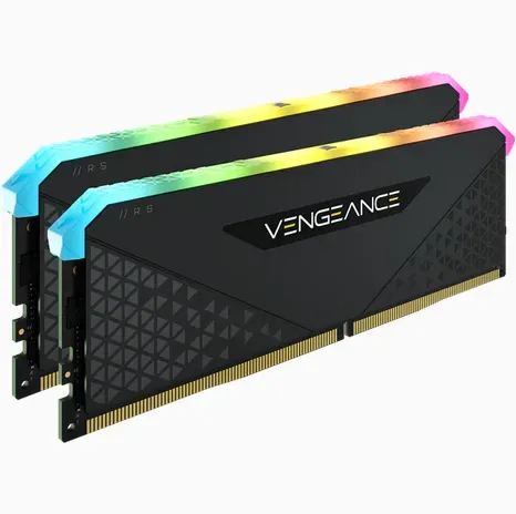 CORSAIR VENGEANCE RGB RS 32GB (2x16GB) DDR4 3600 C16 memory Kit; 16-20-20-38;  1.35V; Black. 