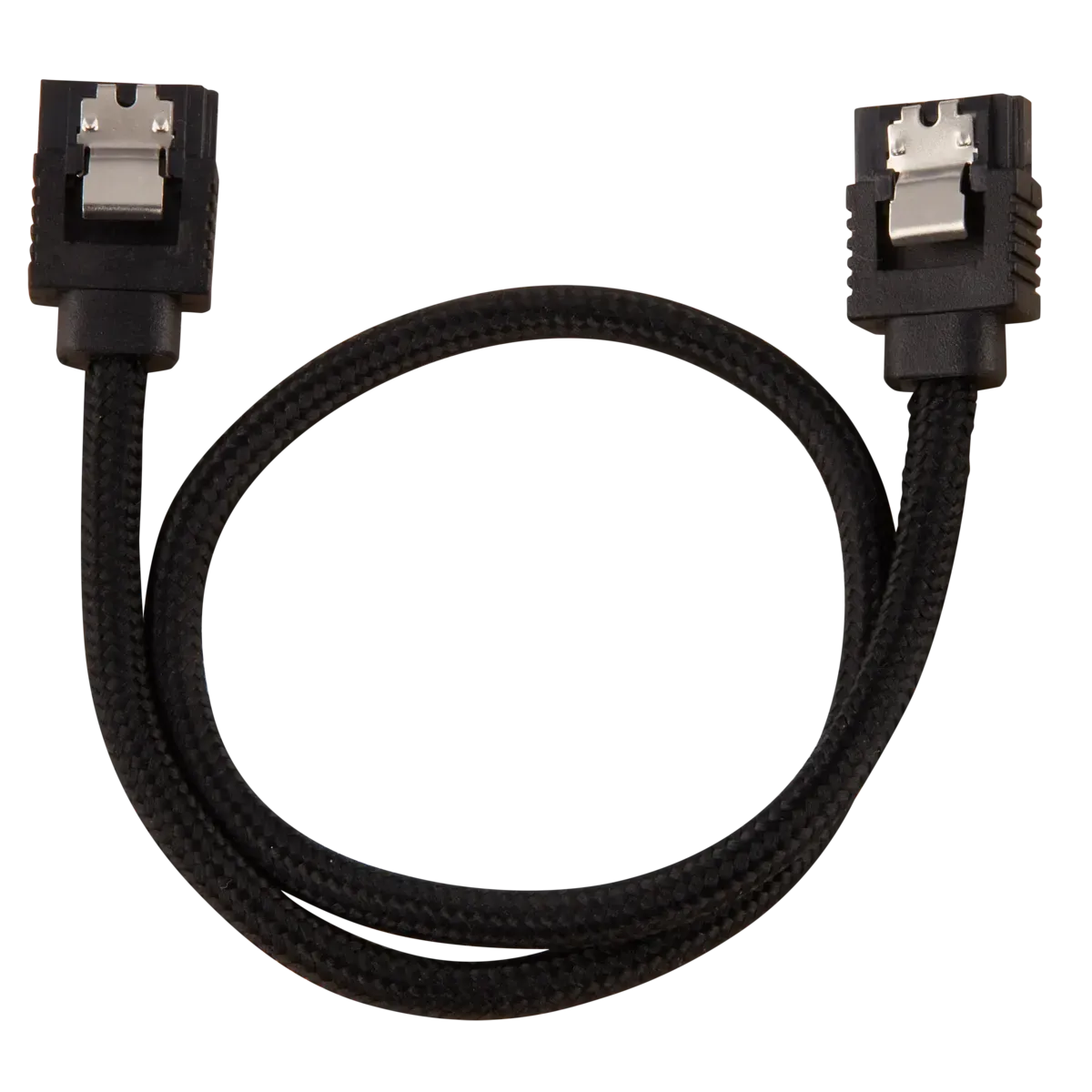 Corsair Premium Sleeved SATA Data Cable Set with Straight Connectors; Black; 30cm