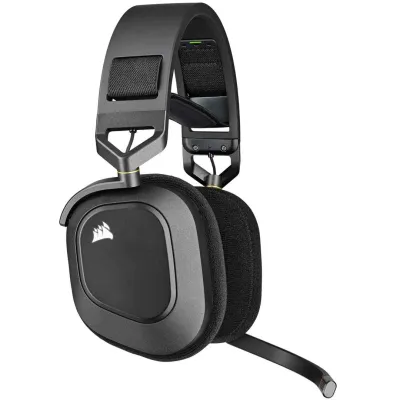 HS80 RGB WIRELESS Premium Carbon Headset; Spatial Audio; 50mm Audio Drivers; Omni-directional Microphone - PC/ Mac/ PlayStation 