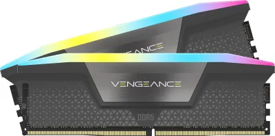 Corsair VENGEANCE RGB DDR5 32GB (2x16GB) DDR5 6000 CL36-44-44-96 1.4V  Intel XMP and AMD EXPO Memory - Grey. 