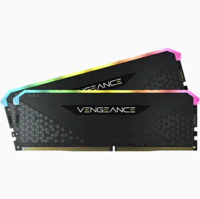 Corsair VENGEANCE RGB RS 64GB (2 x 32GB) DDR4 DRAM 3600MHz C16 Memory Kit; 18-22-22-42; 1.2V; Black