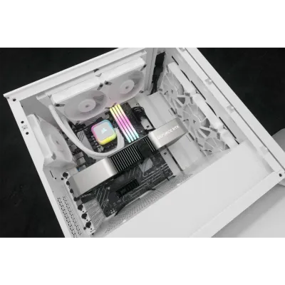 Corsair iCUE H100i ELITE RGB 240mm Liquid CPU Cooler - White AMD: AM5; AM4; sTRX4; sTR4 | Intel LGA: 1700/1851; 1200; 115X; 2066