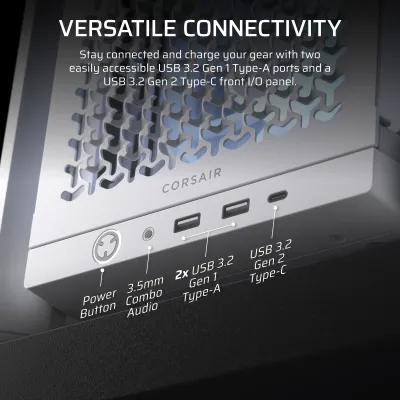  FRAME 4000D RS ARGB White Mid-Tower PC Case; 2x 3.5&#39;&#39; |  2x 2.5&#39;&#39; Drive Bays; Up to 360mm Radiator; 3x RS ARGB PWM Fans;