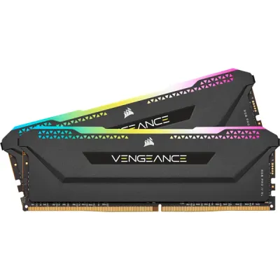 Corsair VENGEANCE® RGB PRO SL 32GB (2 x 16GB) DDR4 DRAM 3200MHz C16 Memory Kit; 18-22-22-42; 1.35; Black