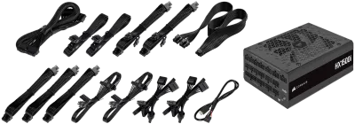 Corsair HX1500i — 1500 Watt 80 PLUS® Platinum; 10yr Warranty;ATX(1);EPS (3);PCI-E (4);4-Pin Peripheral (8);SATA (8);12VHPWR (1)