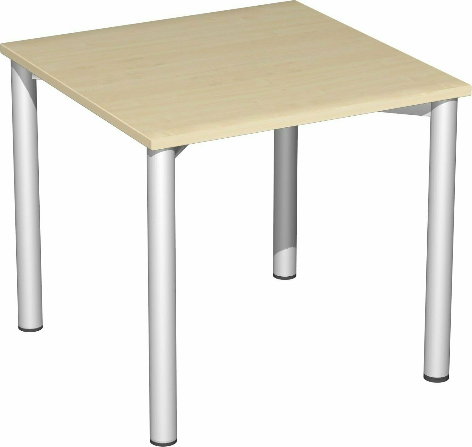 Schreibtisch Flex 4 Fuss 80 - 180 cm breit, 80 cm tief, Plattenfarbe: Ahorn