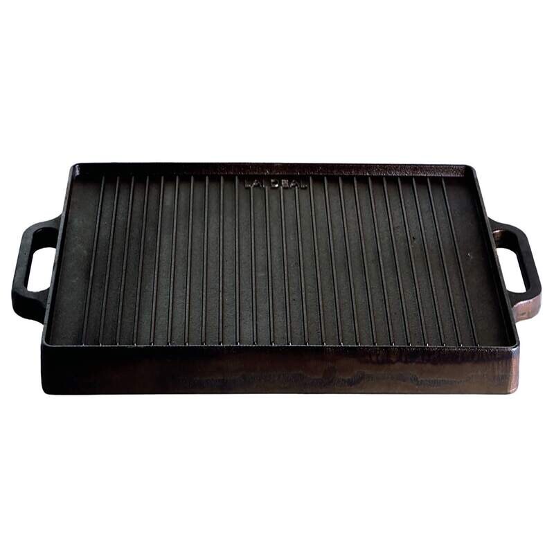 Grillplatte (Plancha) aus Gusseisen, 38 x 38 cm