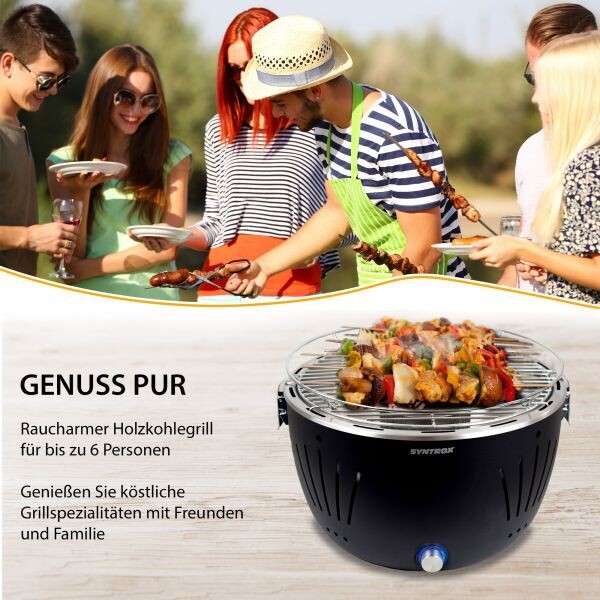 Holzkohlegrill Realdy  mit Tasche, raucharm