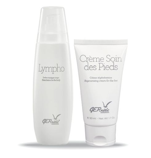 GERnetic Lympho 200ml + Crème soin des pieds 50ml mit Kosmetikbeutel "SONDERANGEBOT"
