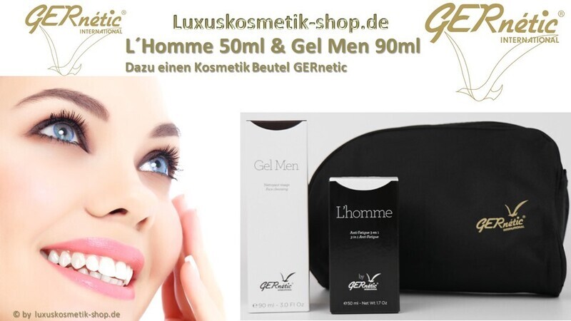 GERnetic L´Homme 50ml &amp; Gel Men 90ml mit Kosmetikbeutel. 'SONDERANGEBOT'