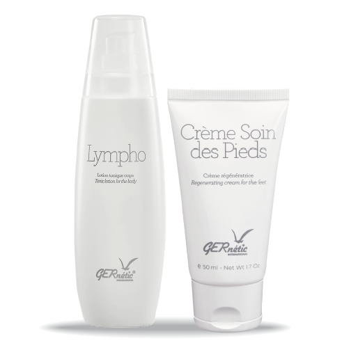 GERnetic Lympho 200ml + Crème soin des pieds 50ml mit Kosmetikbeutel "SONDERANGEBOT"
